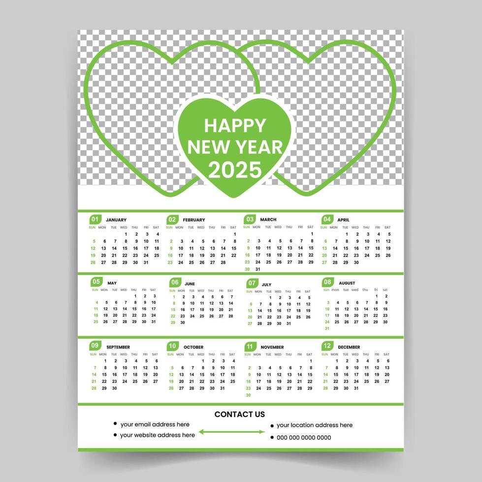 A calendar with a picture of a calendar that says wall calendar vector