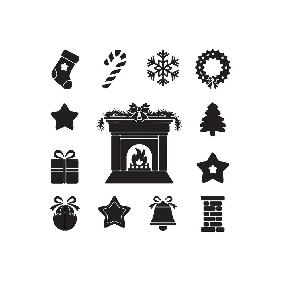 a white background with ten silhouette vector