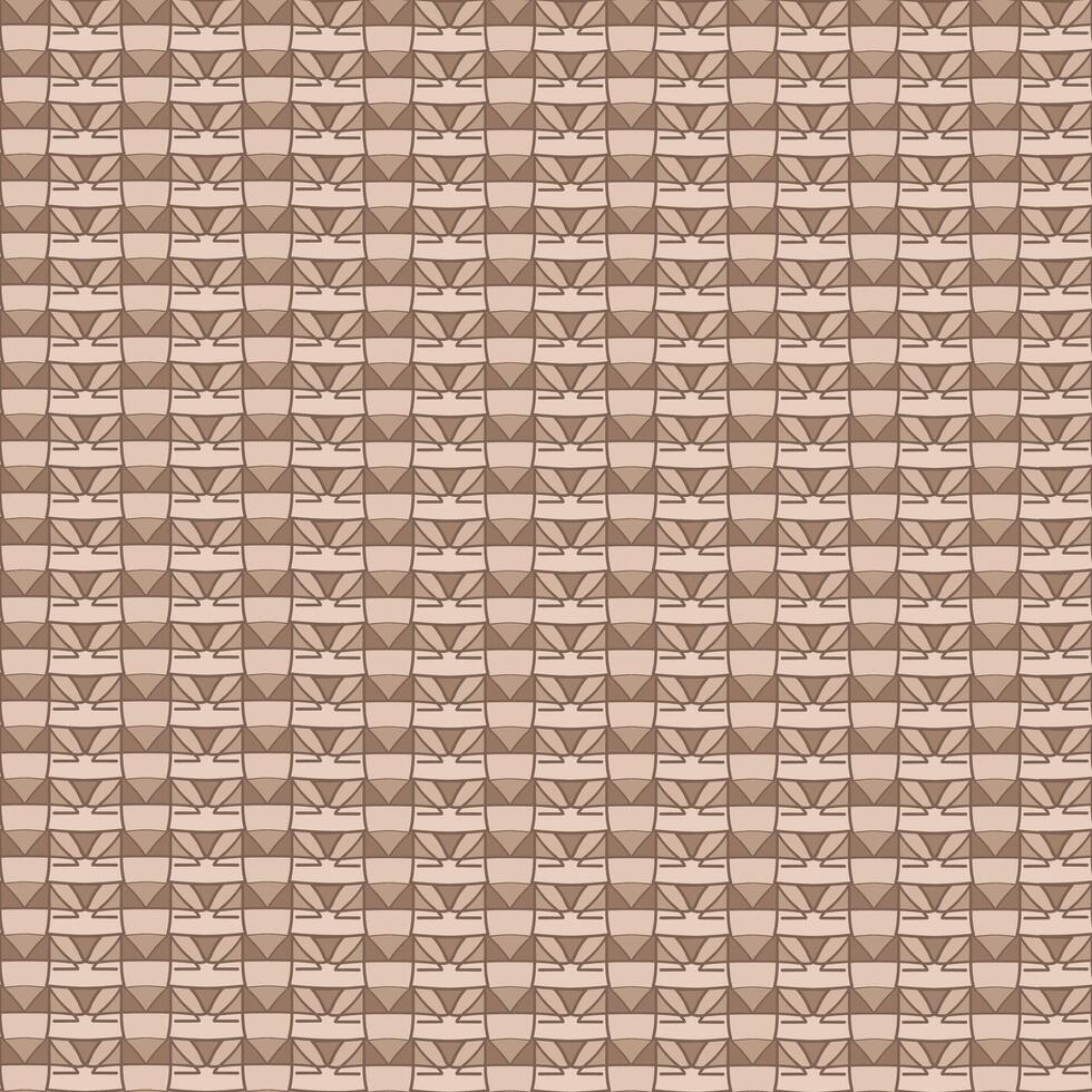 Seamless geometric pattern of boats in brown tones vector