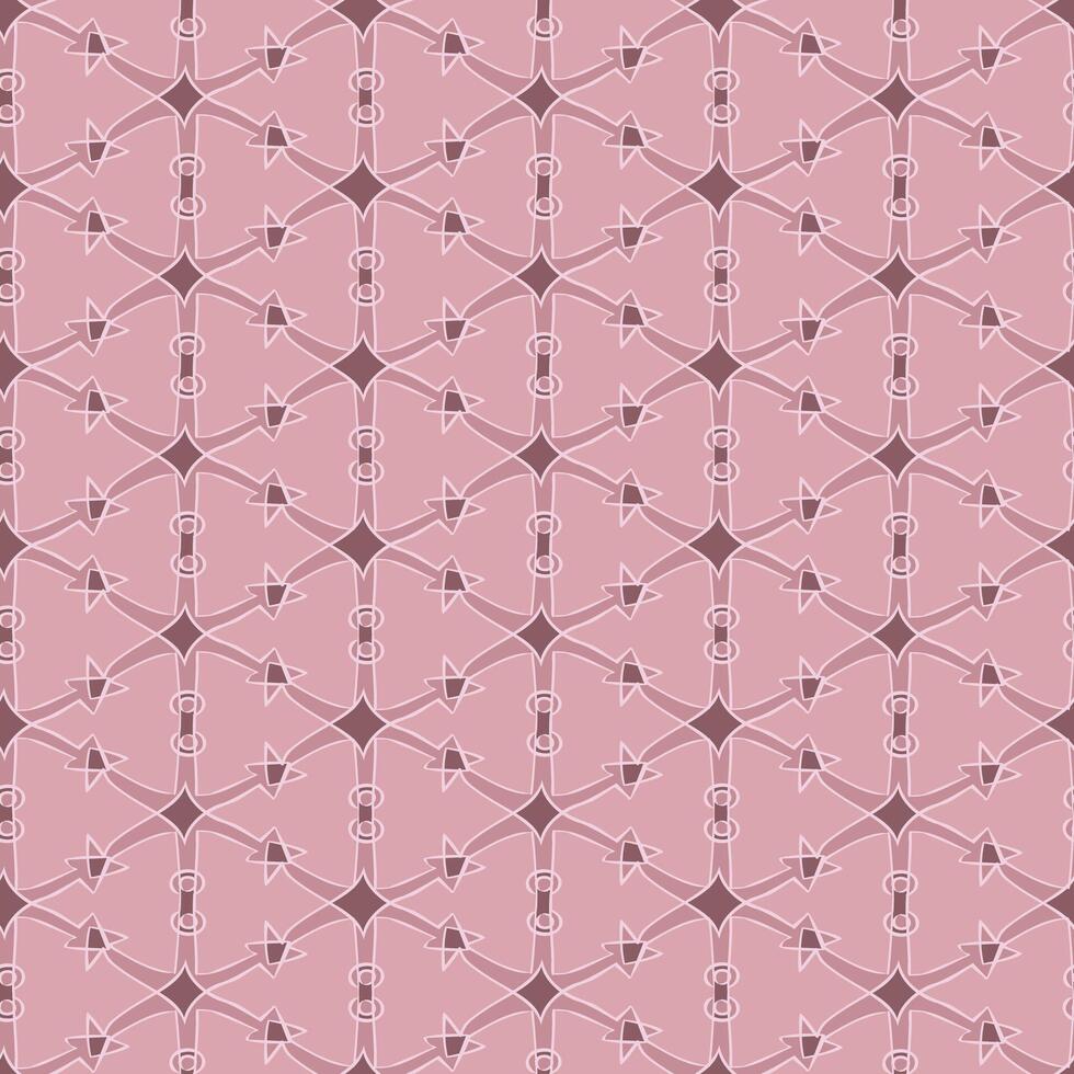 Seamless geometric pattern with anchors in pink tones vector