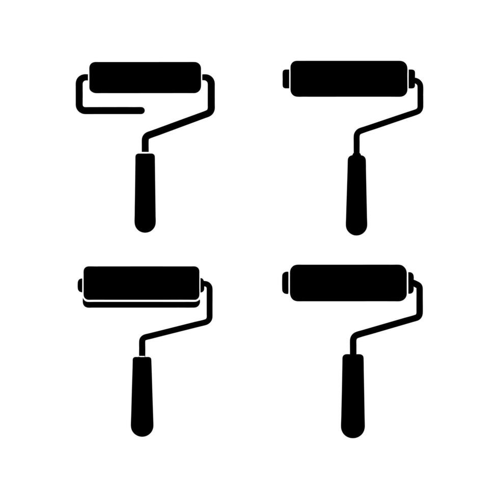 paint rollers icon vector