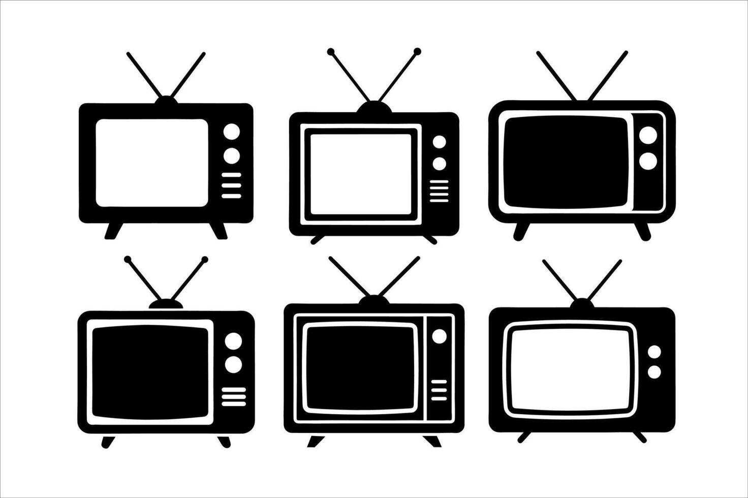 Tv silhouette icon design vector