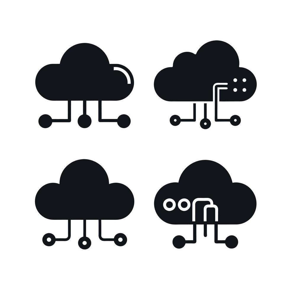 Cloud Computing Icons vector