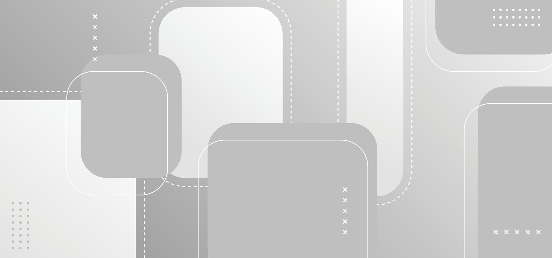 Modern Gradient Grey Round Shapes with White Line Background - Illustration vector