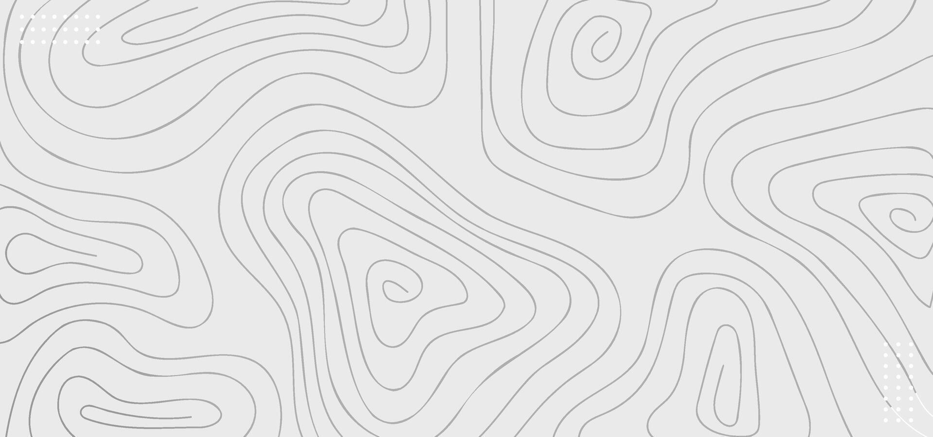 Abstract Wave Line Contours Map on Gray Background - Modern Illustration vector