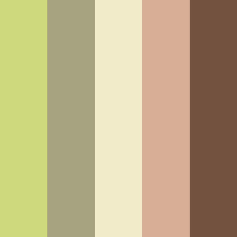 Earthy Tones Color Sample Chart vector