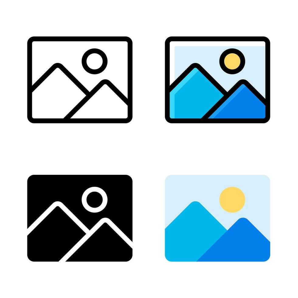Image gallery icon. Picture gallery symbol. Suitable for image viewer app element. vector
