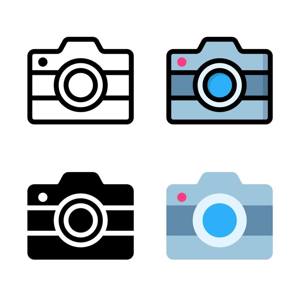 Camera icon set. Suitable for camera, image, and photography icon element. Digital camera symbol. vector