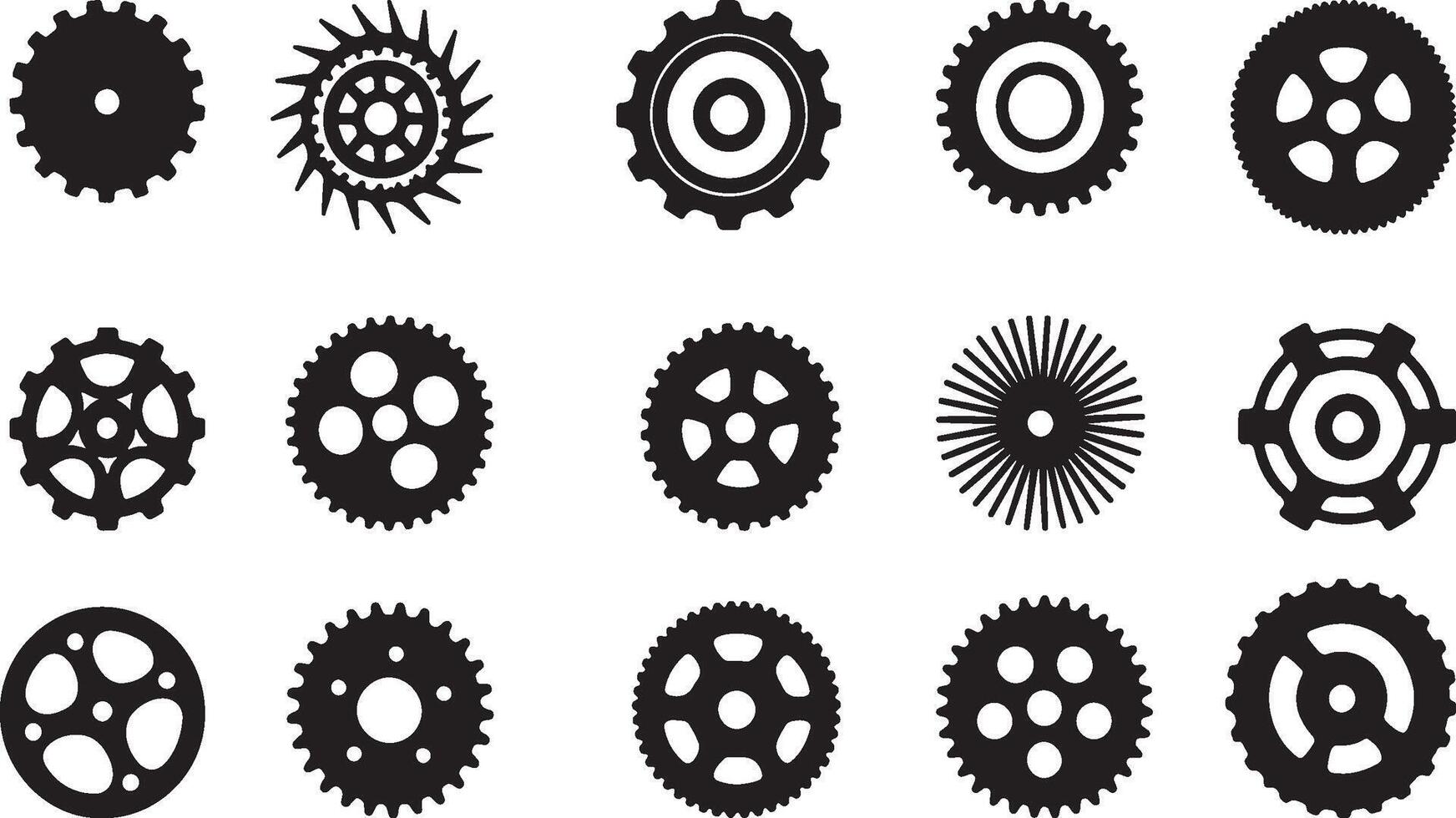 Gears icons set vector
