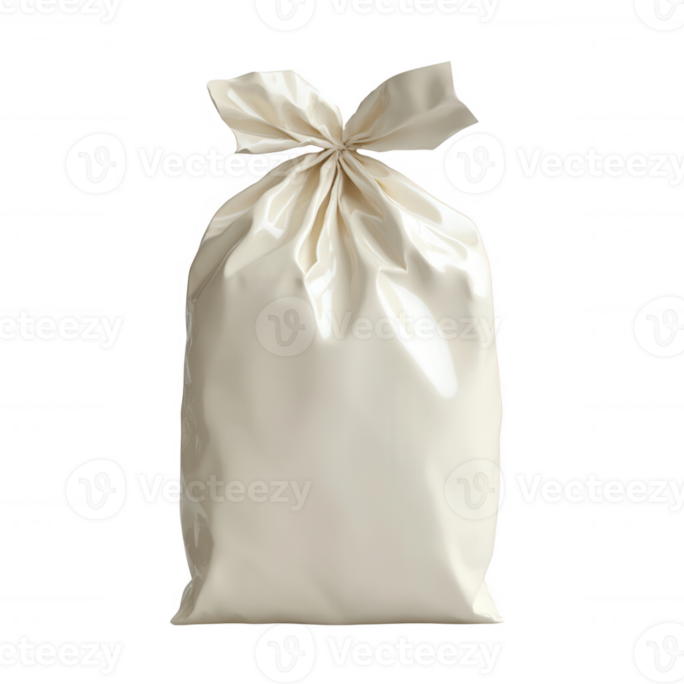 A sealed white bag, ideal for packaging and preserving food items efficiently. png