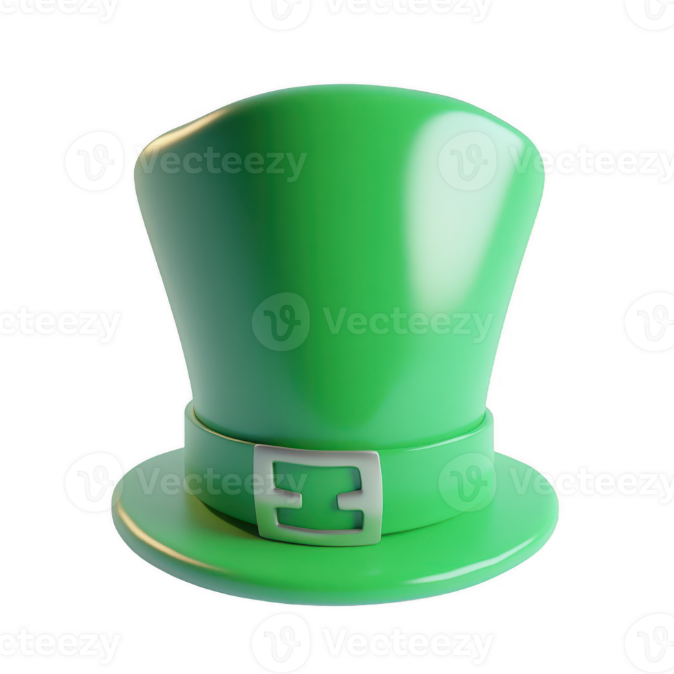 A vibrant green leprechaun hat suitable for celebrations and festive occasions. png