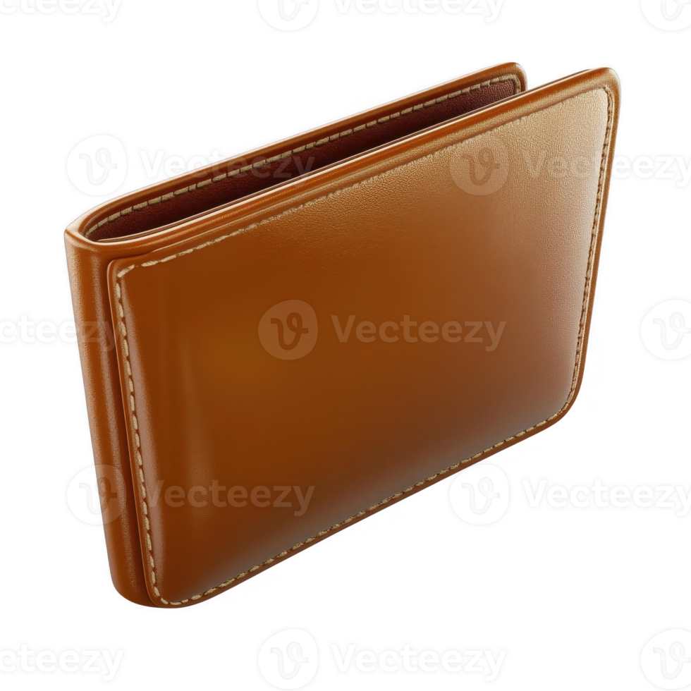 A sleek, stylish brown wallet designed for everyday use and convenience. png