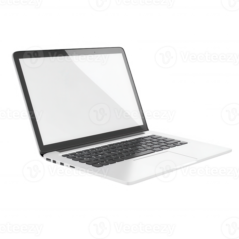 Sleek modern laptop with a blank screen ready for user creativity and productivity. png