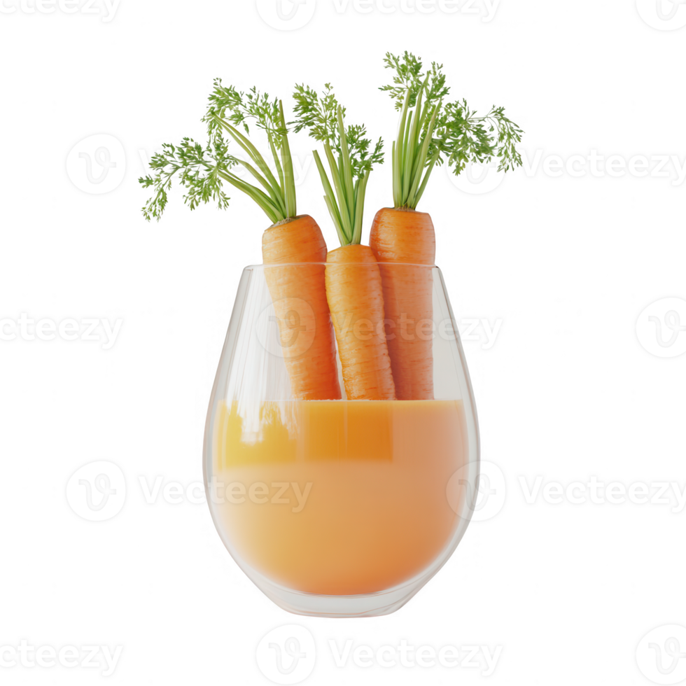Fresh carrots displayed in a glass, illustrating healthy eating and nutrition. png