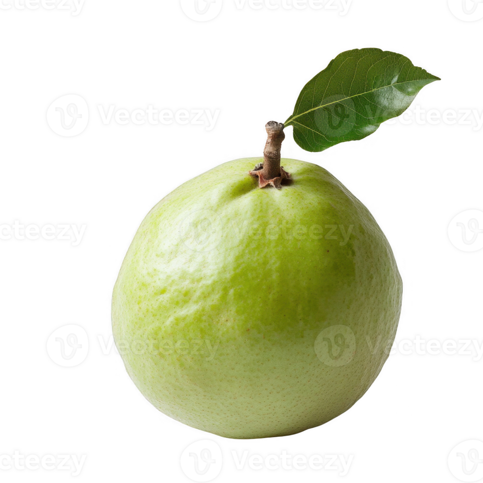Fresh green pear with a leaf, symbolizing nature and healthy eating. png