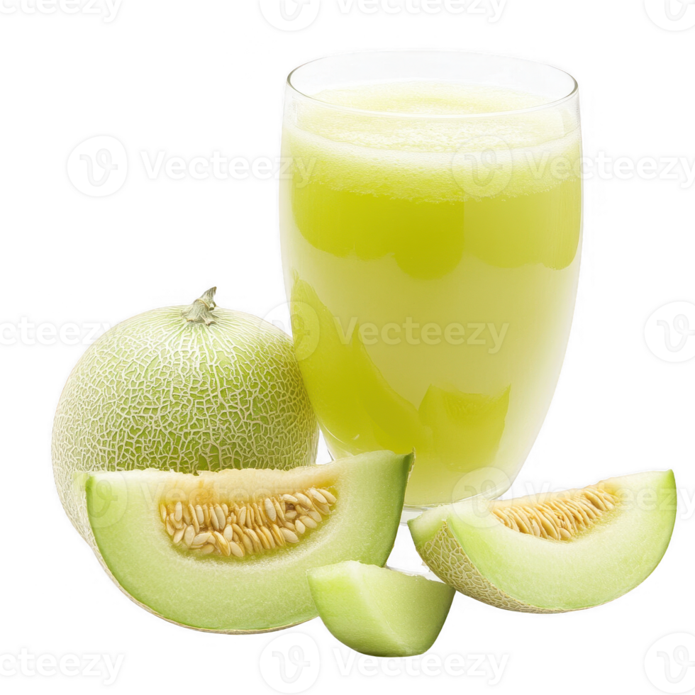 Refreshing melon juice with fresh fruit slices for a vibrant and healthy beverage. png