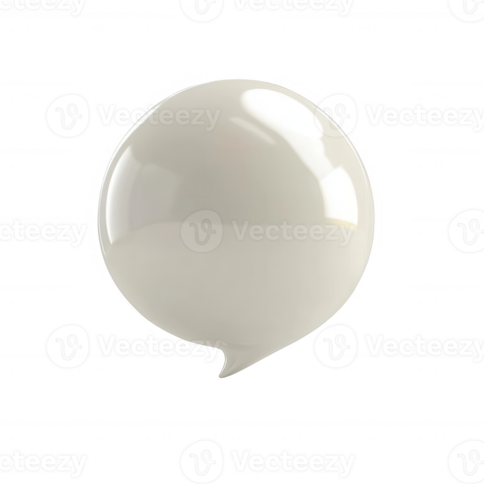 Glossy speech bubble design for various communication and messaging applications. png