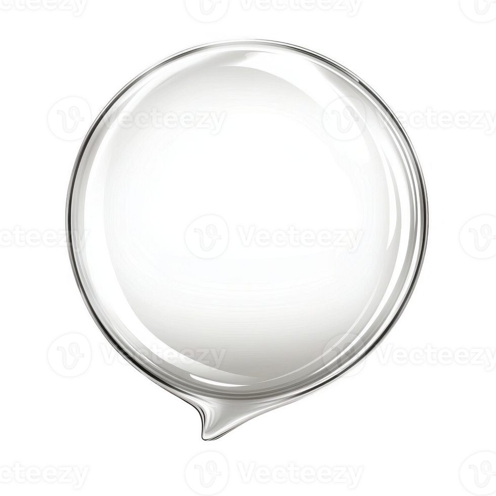 A glossy white bubble with a smooth surface, perfect for design and presentation. png