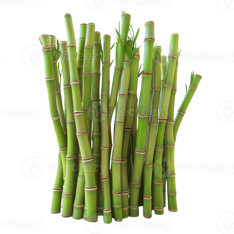 une vibrant grappe de vert bambou tiges permanent grand et fier. png