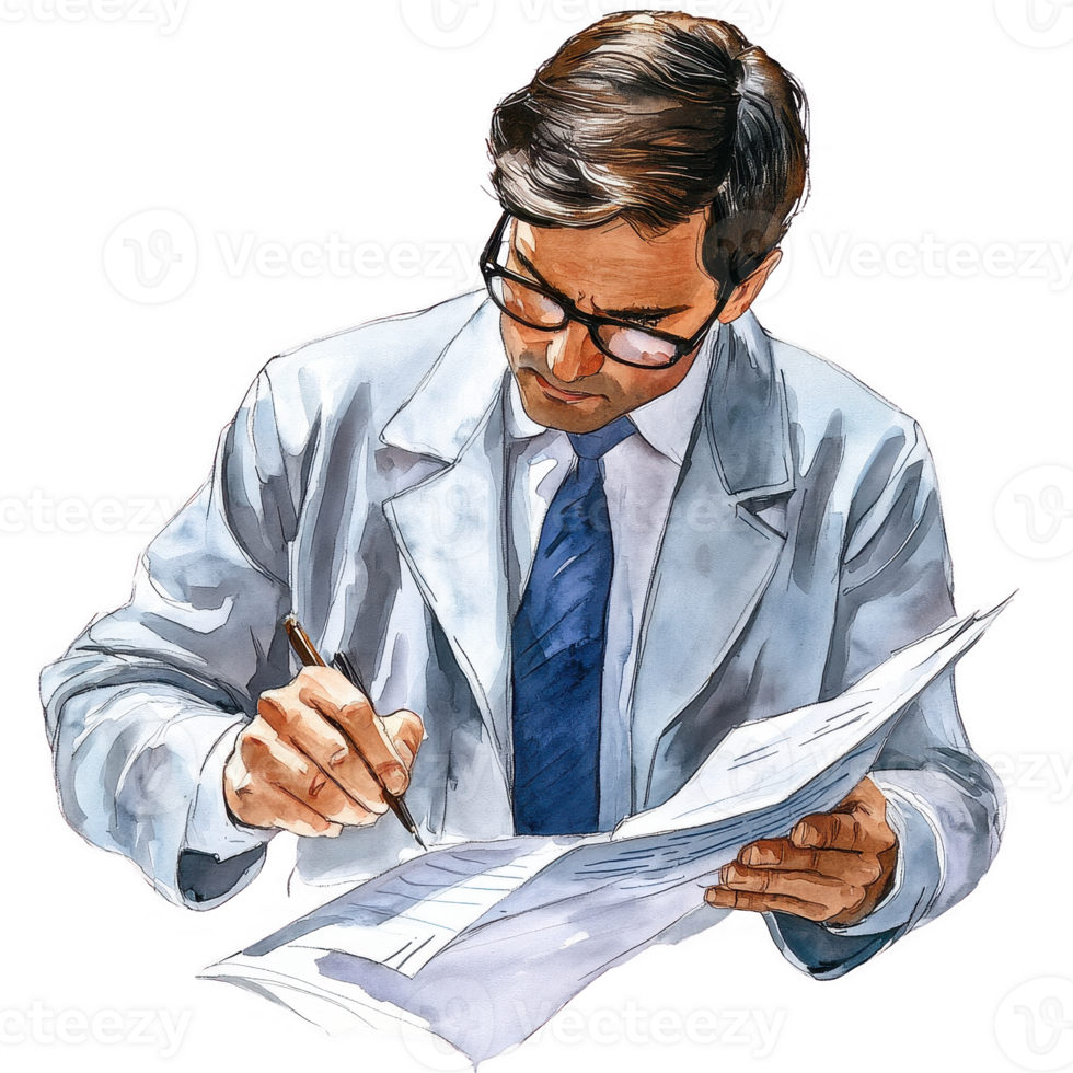 une scientifique en cours d'analyse Les données tandis que l'écriture Remarques dans une laboratoire environnement. png