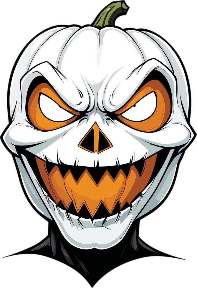 Character with pumpkin head design ready for Halloween celebration vector