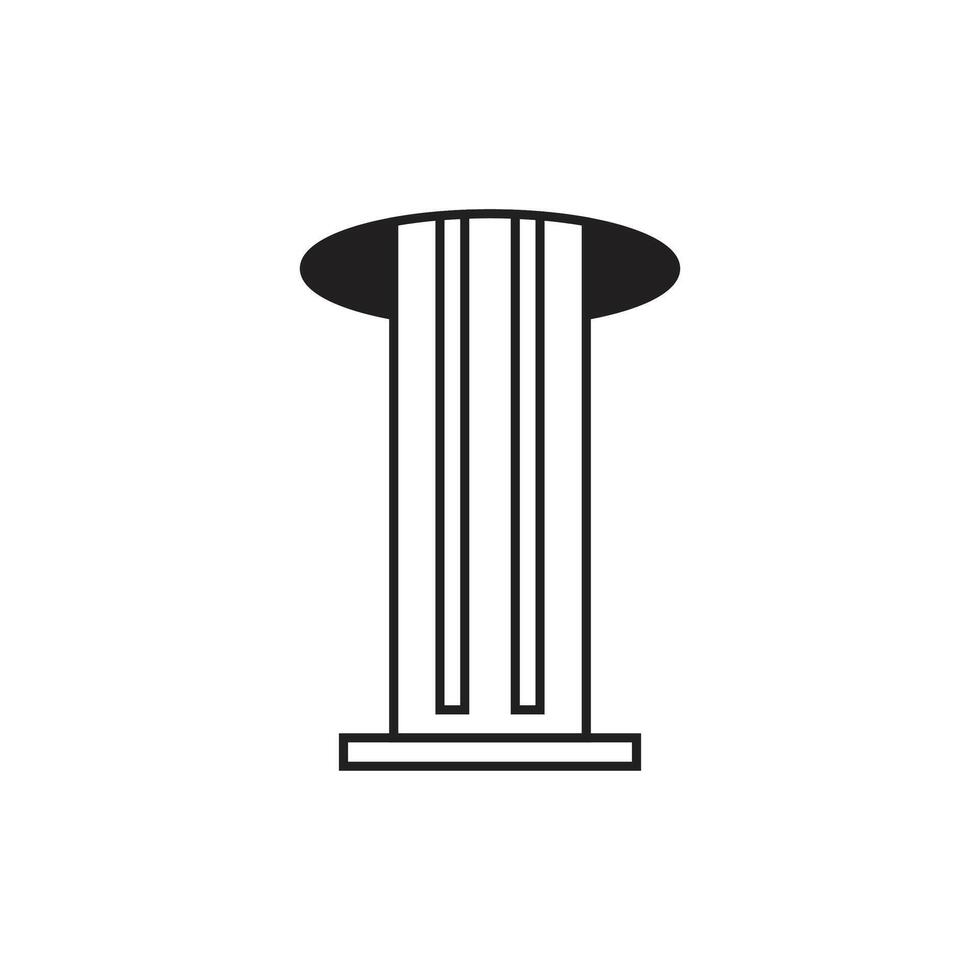 Illustration surreal pillar aesthetic design with blank background vector