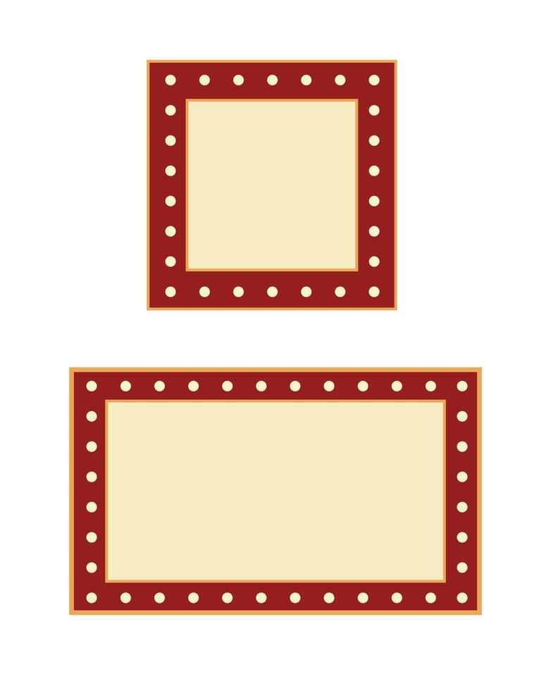 Icon or illustration carnival sign board light box with blank background vector