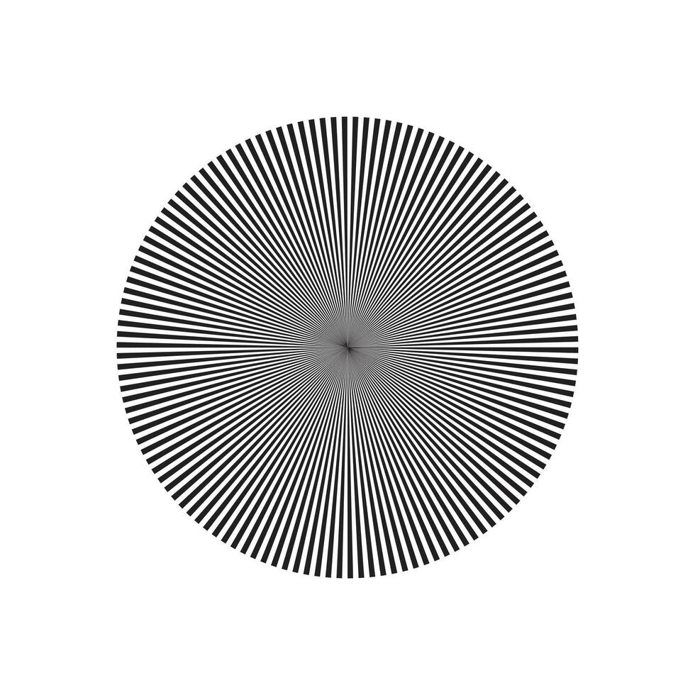 Illustration circle line strip sunburst with blank background vector