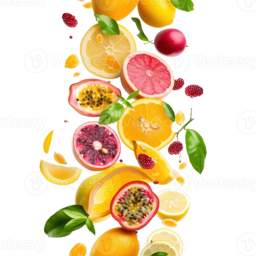 fresh fruit and vegetables in a vertical line png
