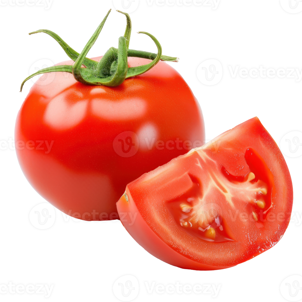 tomato an slice isolated transparent background png