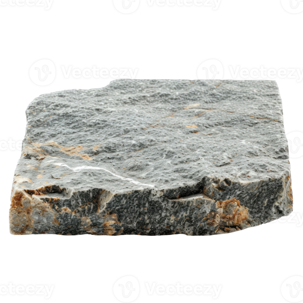 Empty top of granite stone table isolated on transparent background png