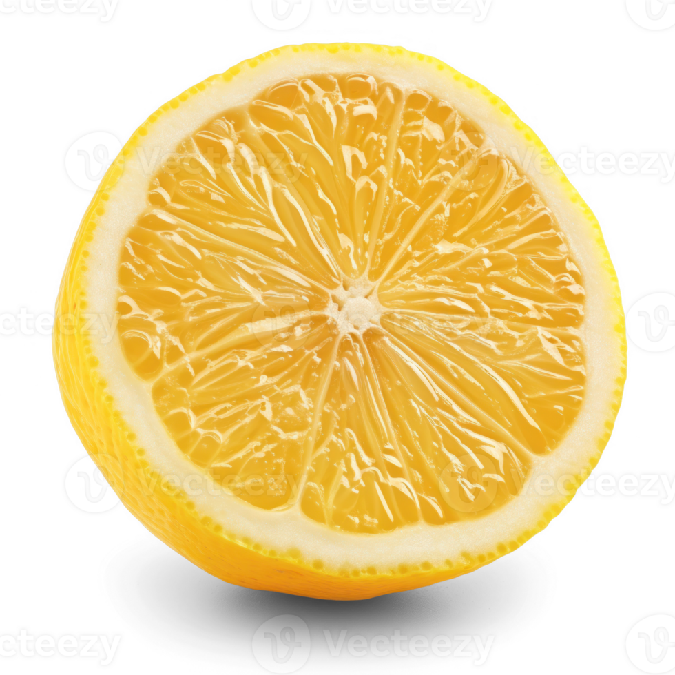 lemon half isolated transparent background png