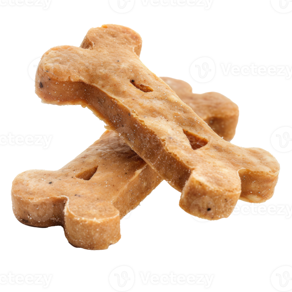 2 dog bone shaped dog treats stack cross on transparent background png