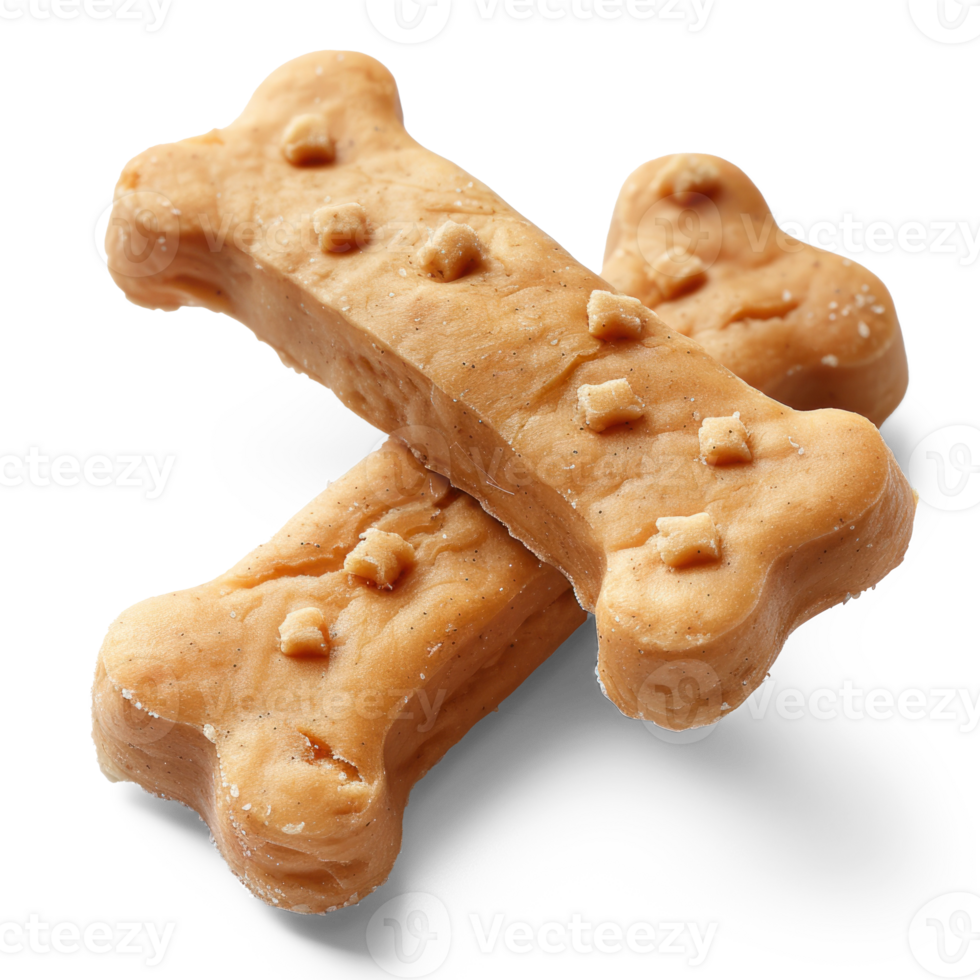 2 dog bone shaped dog treats stack cross on transparent background png