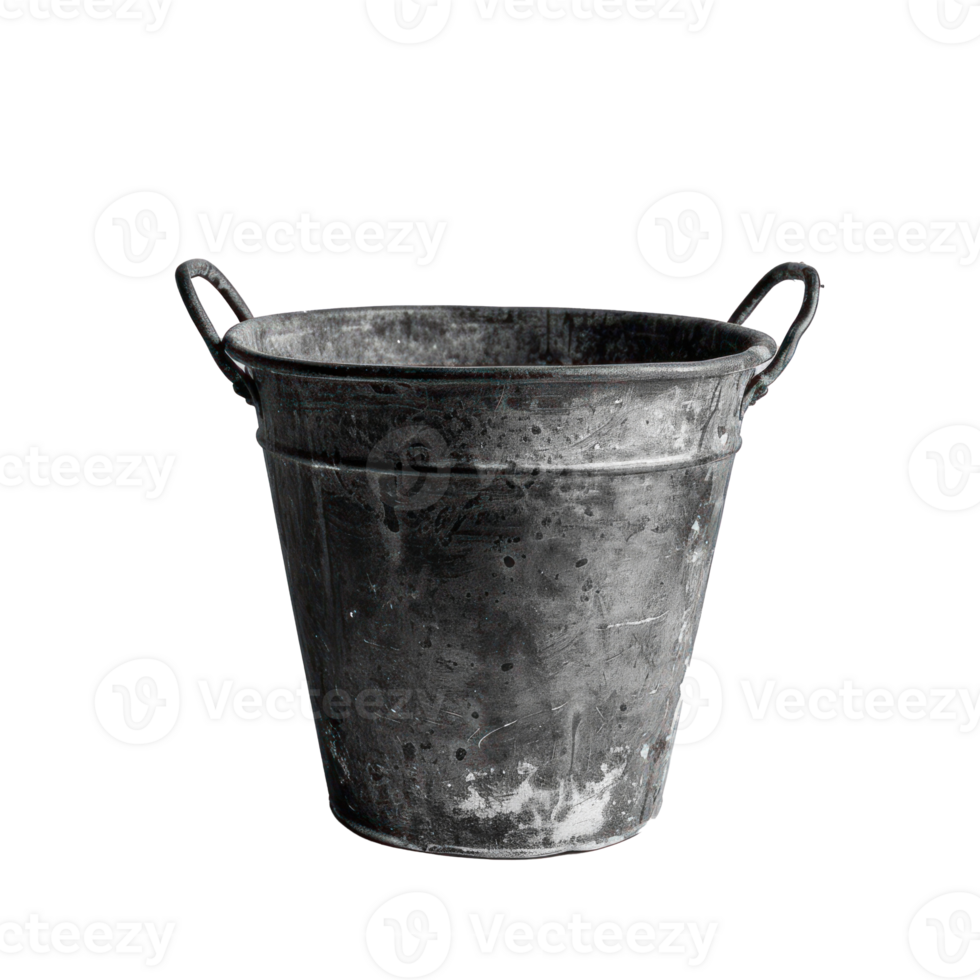 iron bucket inverted, transparent background png