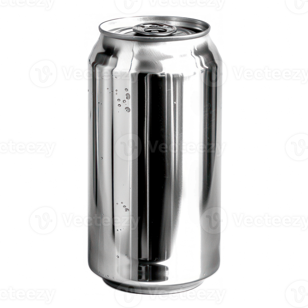 silver soda can, transparent background png