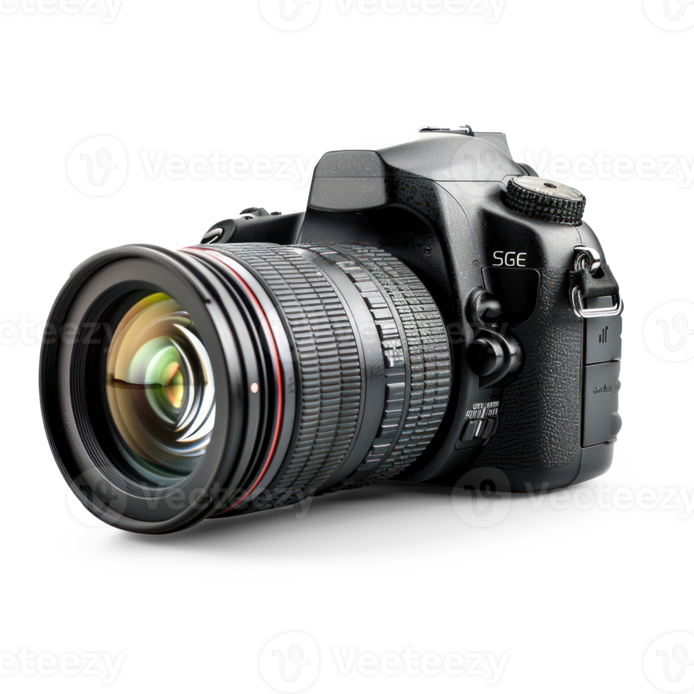 A picture of a very high quality camera. Clean transparent background png