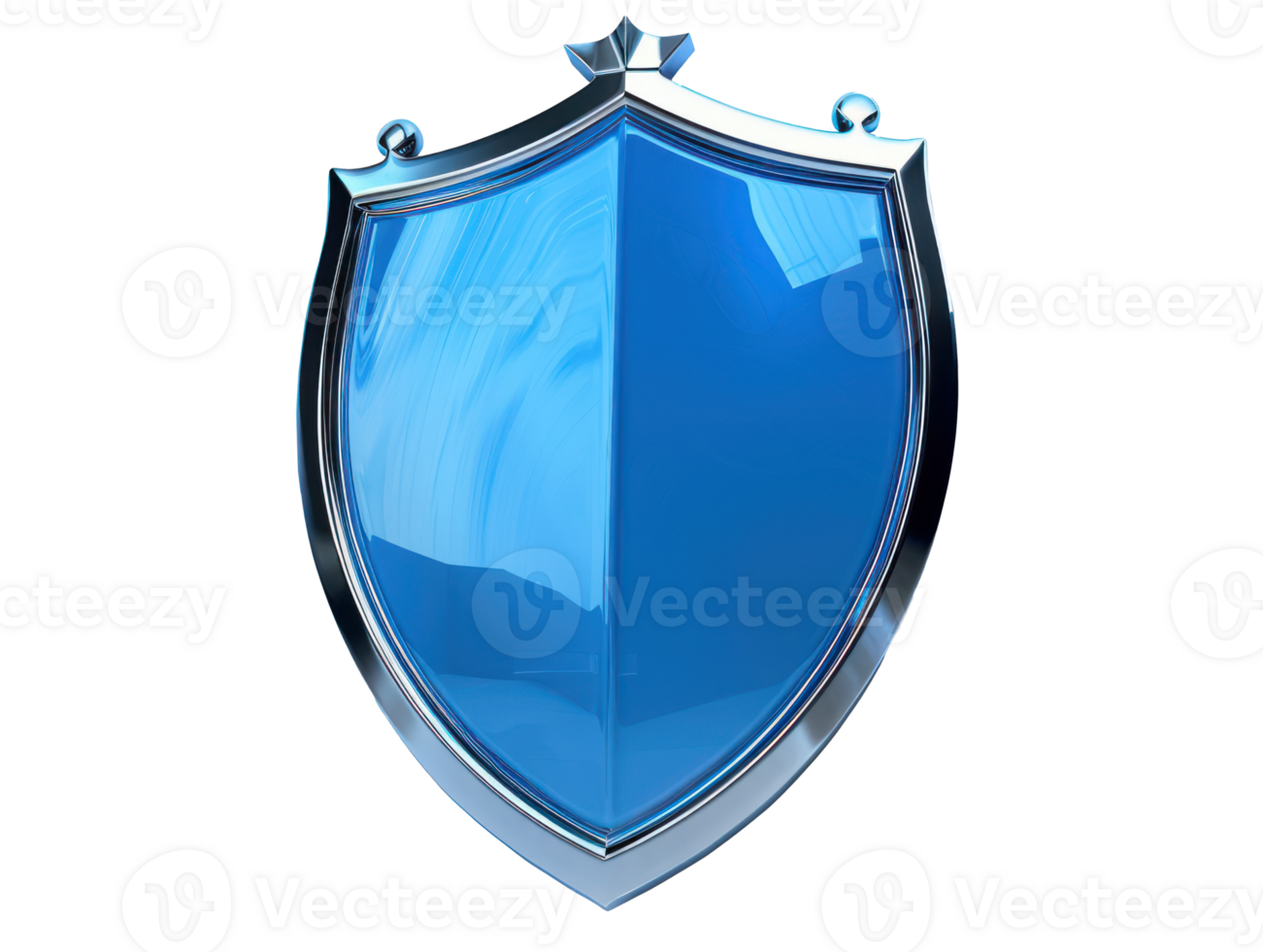modern blue shield transparent background png