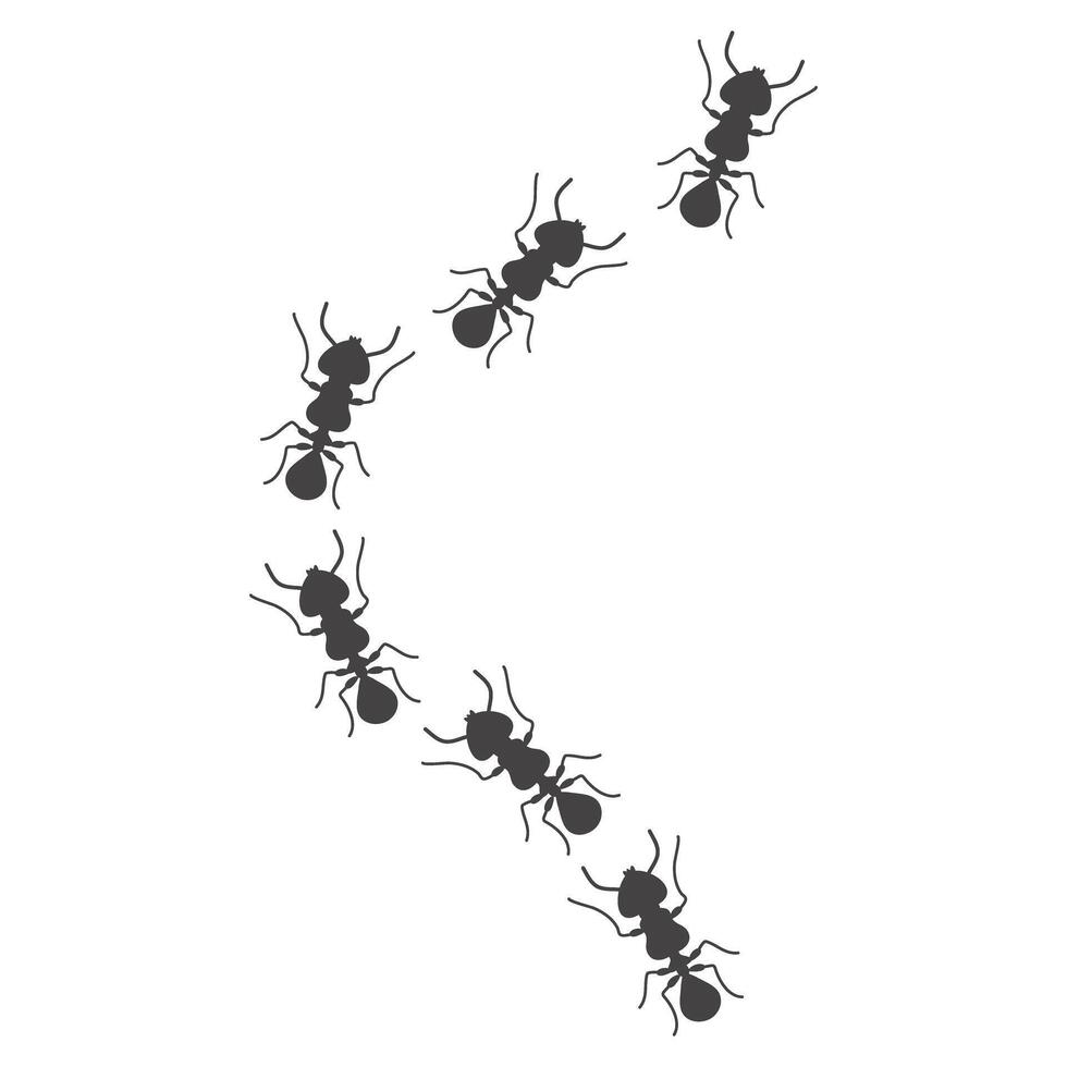 art of ant swarm, ant cartoon design vector