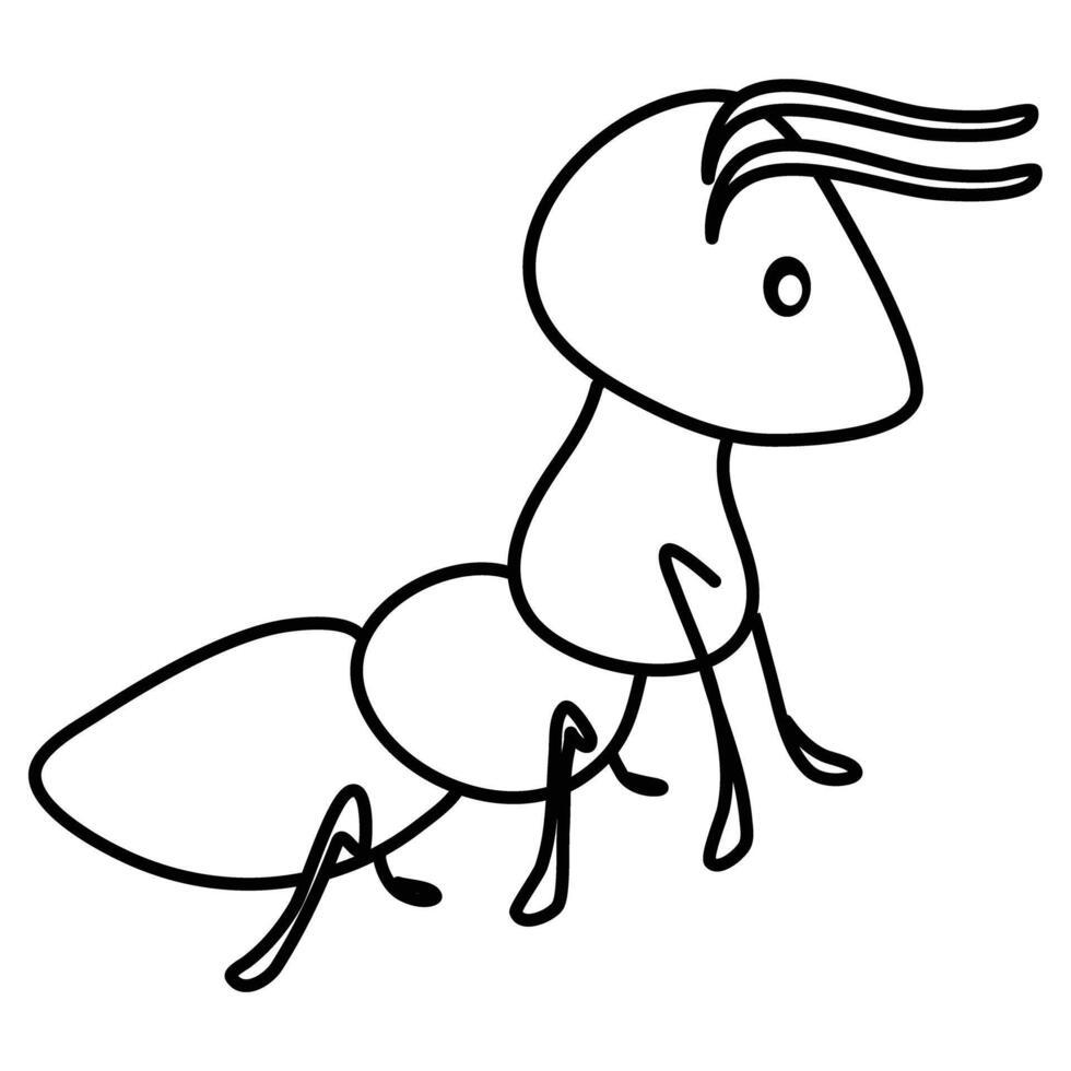 Hand drawn Insects Coloring page vector