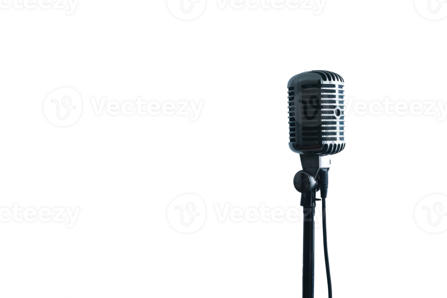 retro microphone isolated on transparent background png