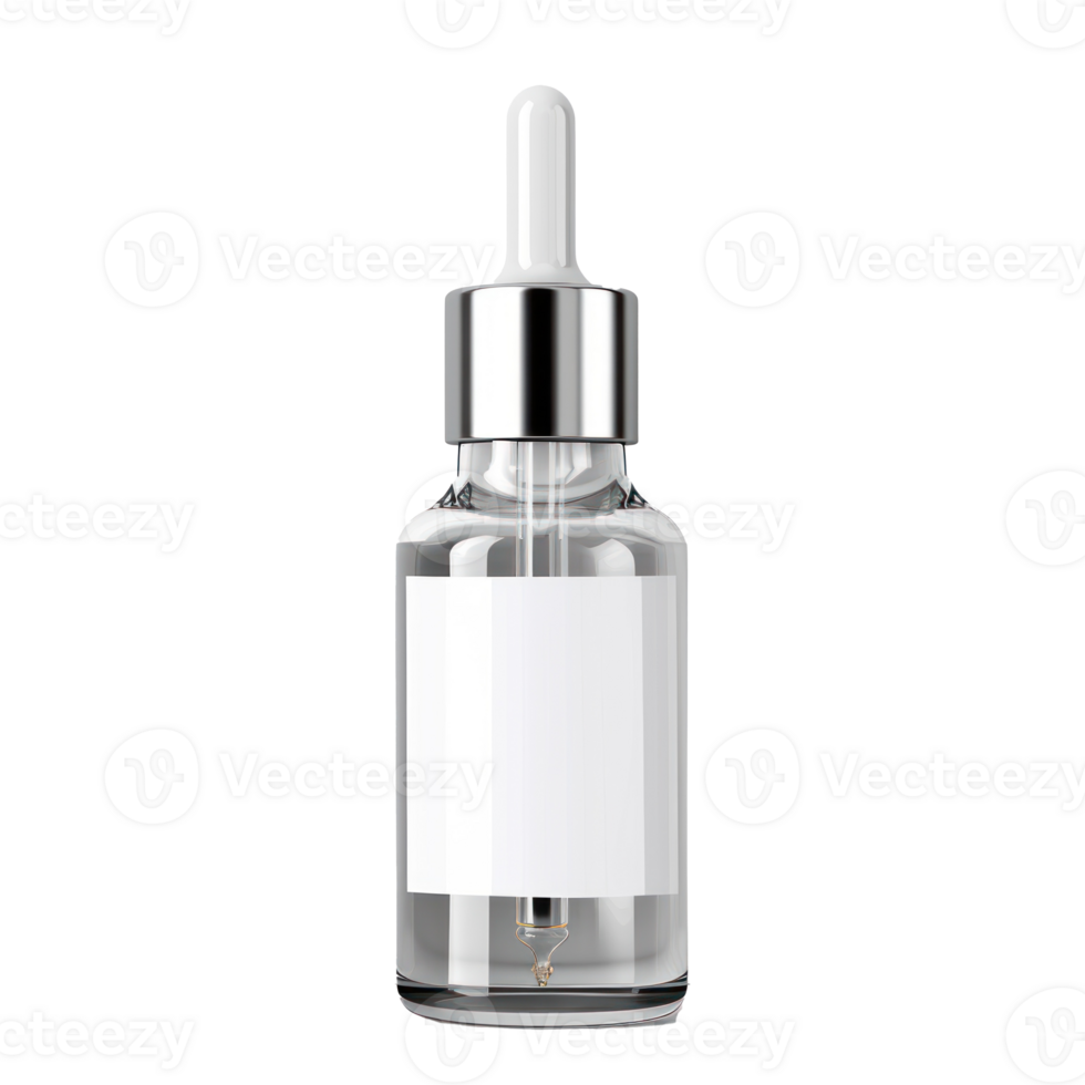 Small Dropper Bottle with a pipette and blank isolate on transparent background png