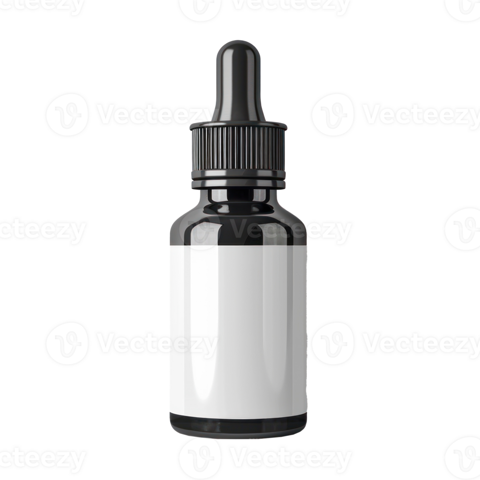 Small Dropper Bottle with a pipett and blank isolate on transparent background png