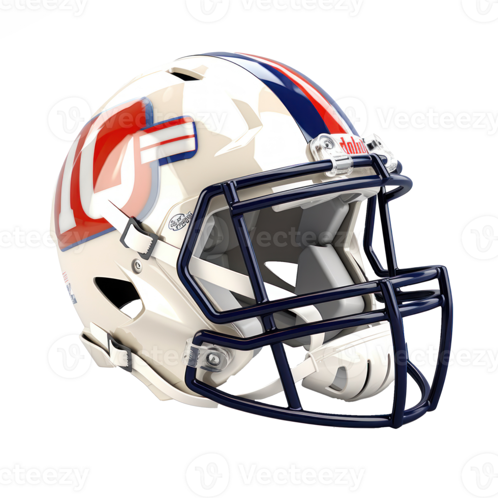 American football equipment helmet,realistic 3d style,in transparent background png
