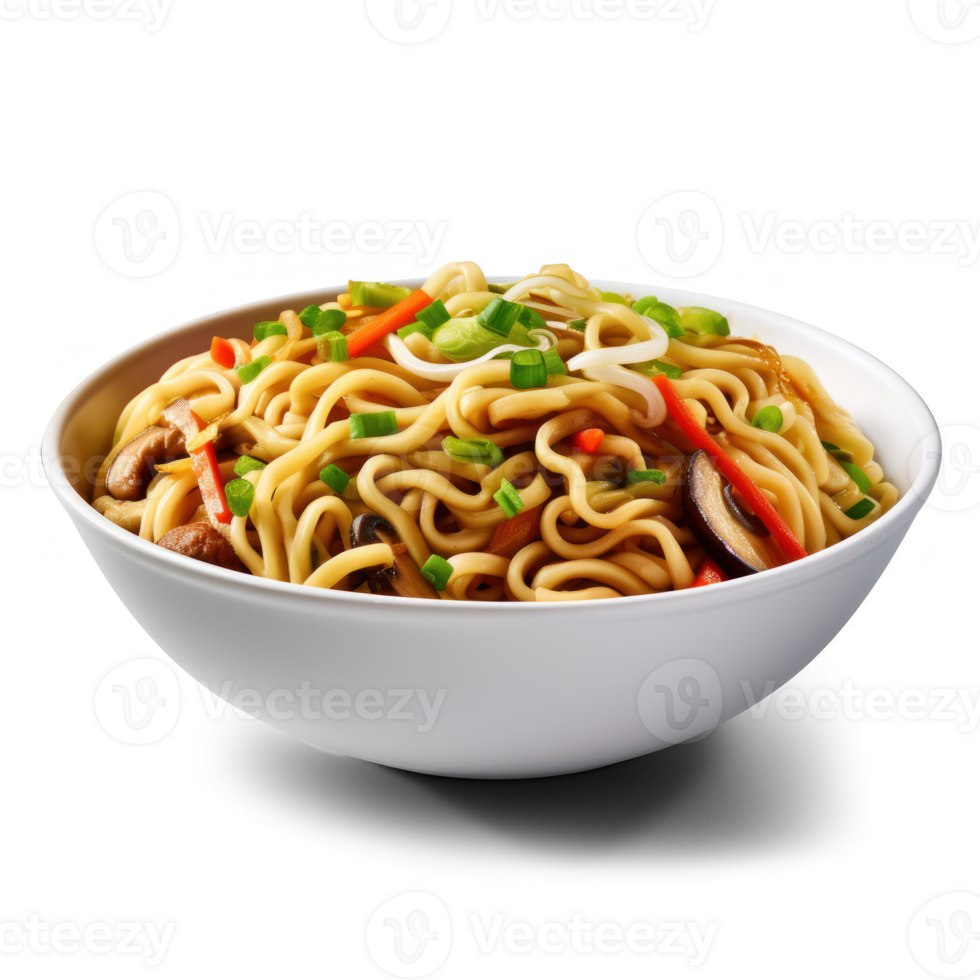 A bowl of noodles isolate on transparent background png