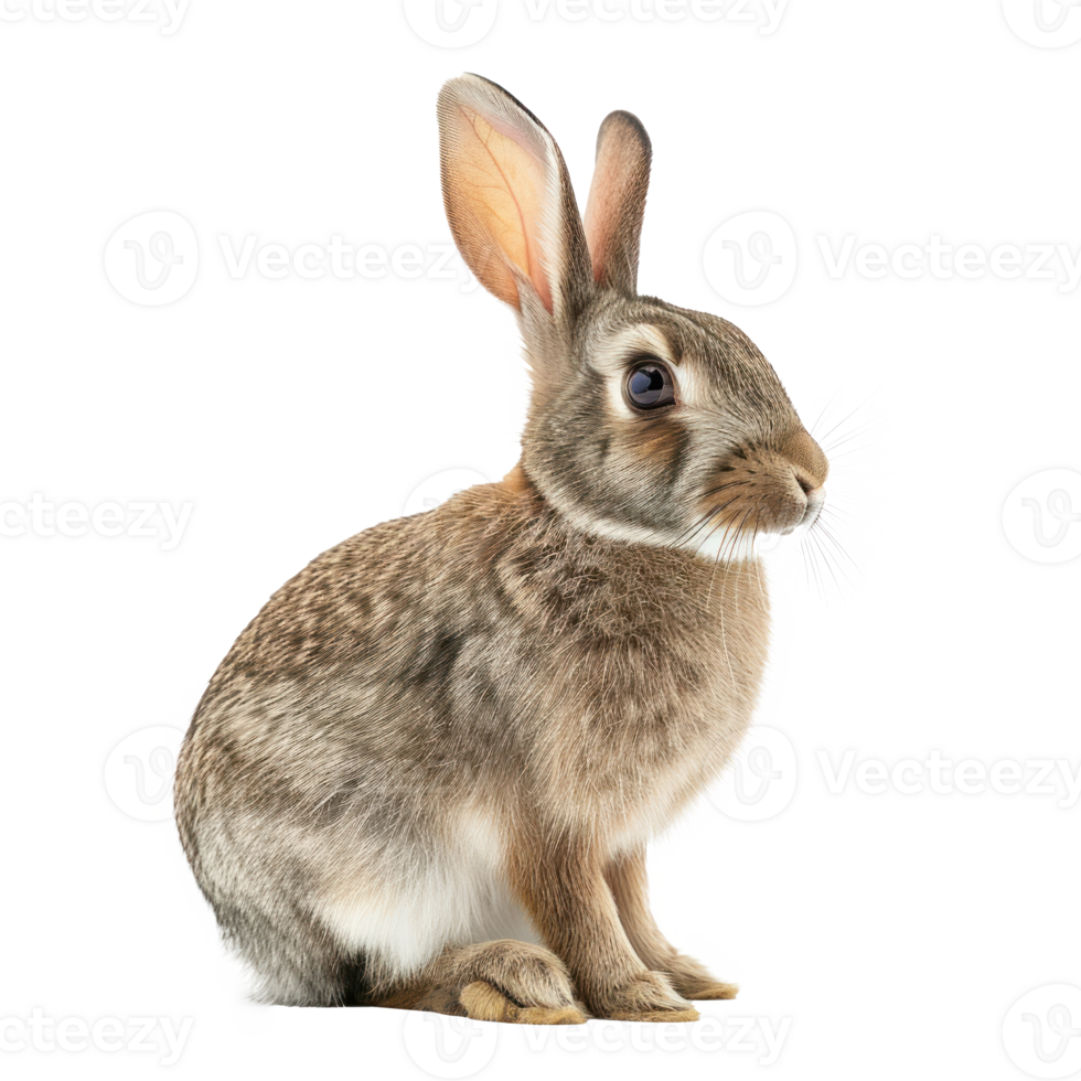 full body view of a Rabbit on a transparent background png