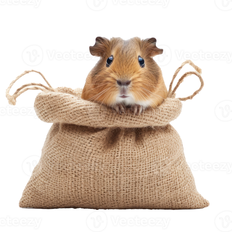 A bag of guinea pig food on a transparent background png