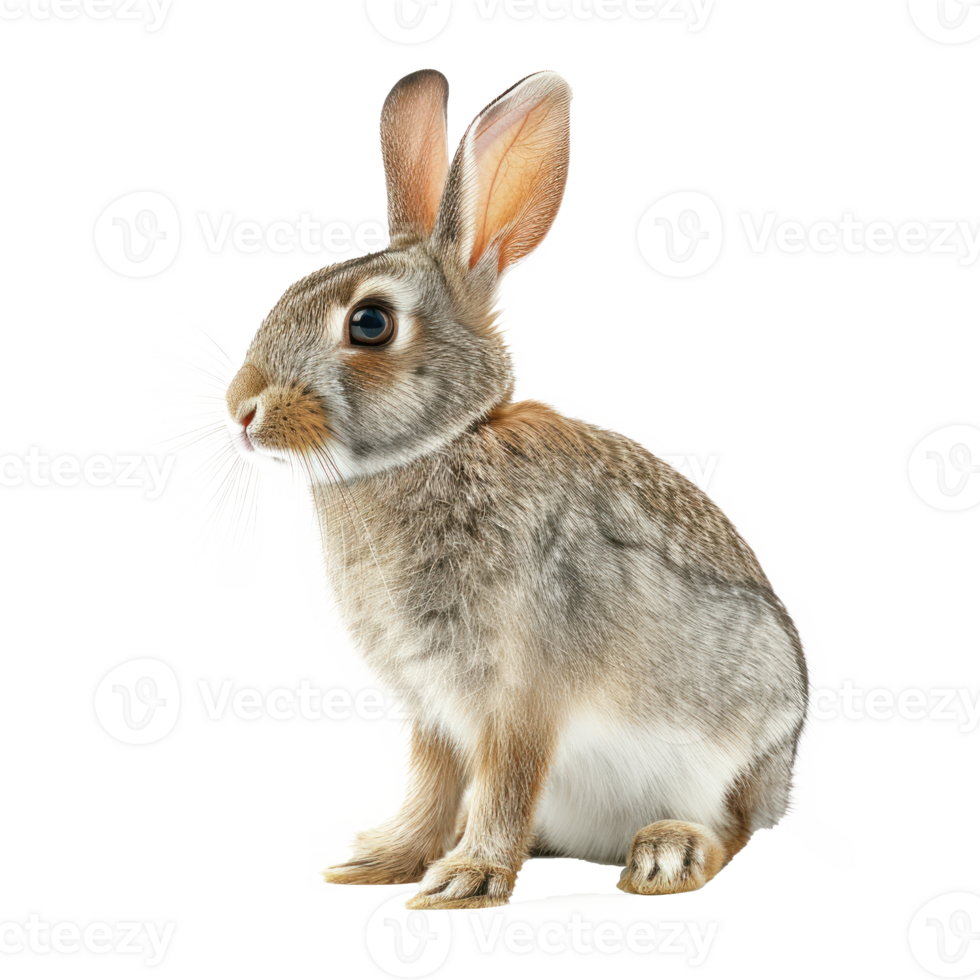 full body view of a Rabbit on a transparent background png