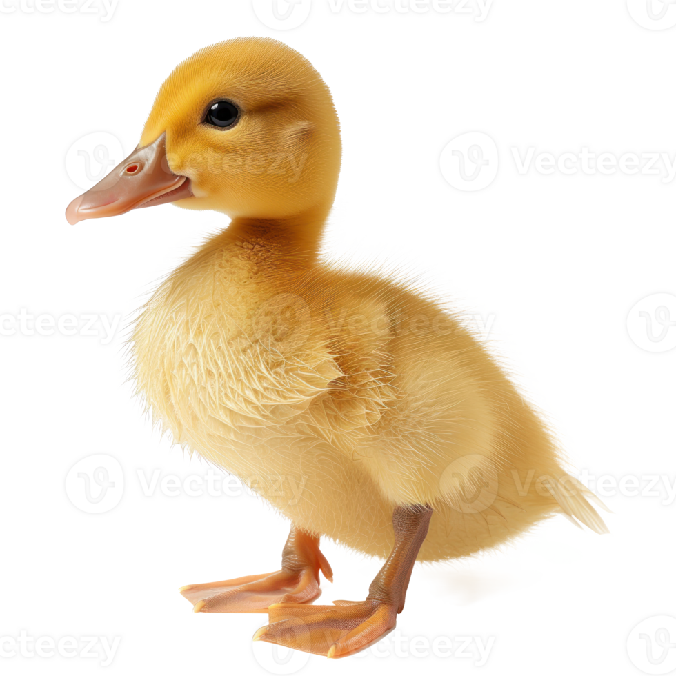 A Full Body Realistic Baby duckling isolate on transparent background png