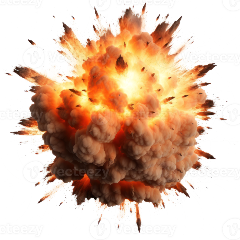 an explosion explosion isolate on transparent background png